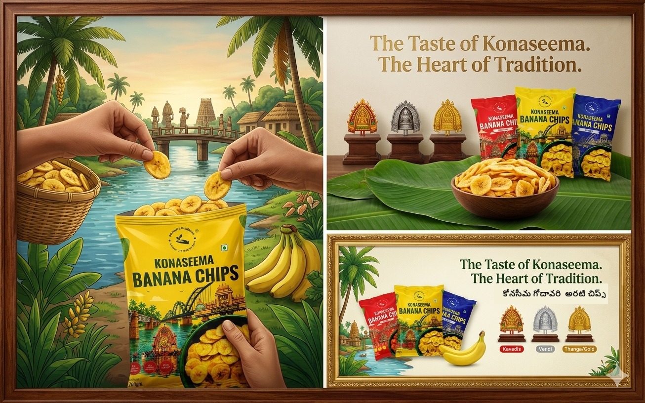 Traditional South Indian style organic banana chips