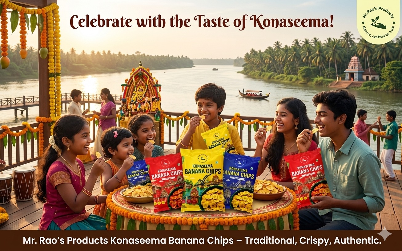 Organic banana chips with crispy texture from Godavari-Konaseema